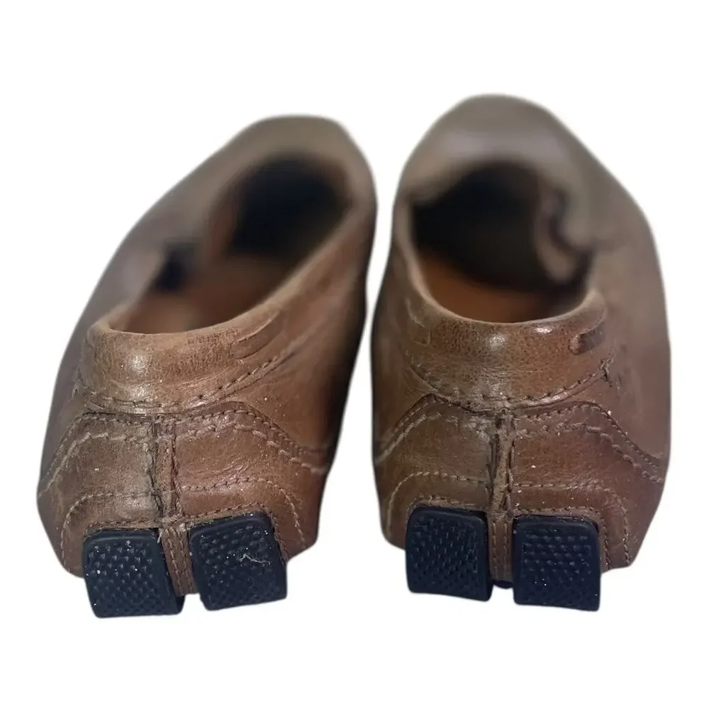 Clarks Men’s Markman Brown Leather Slip On Driver Loafers Size 10m